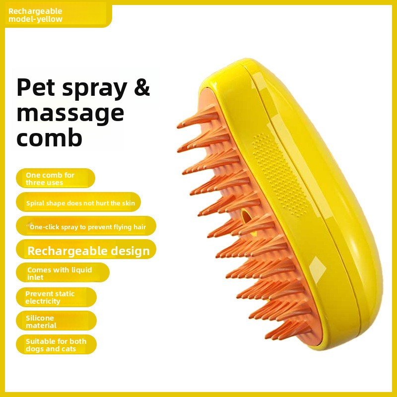 Electric Pet Grooming Spray Brush with Steam Function - Tech For Pets