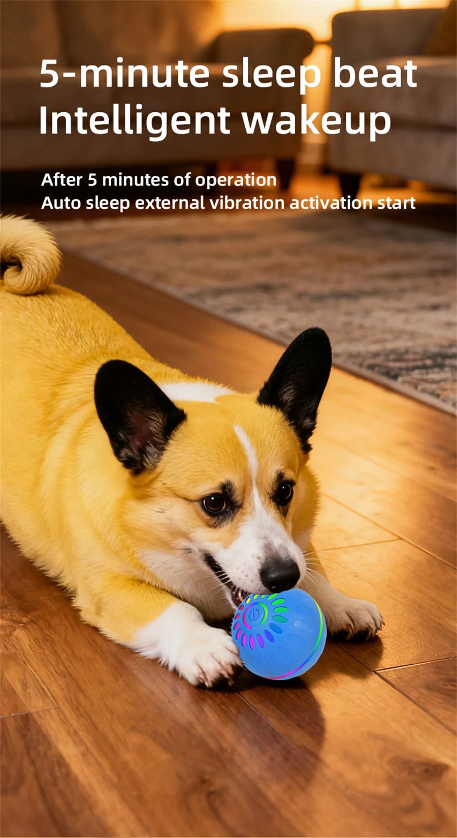 Interactive Smart Dogs Toys Balls - USB Automatic Moving Bouncing Ball for Puppy to Large dog - Electronic Pets Ball Birthday Gift - Tech For Pets