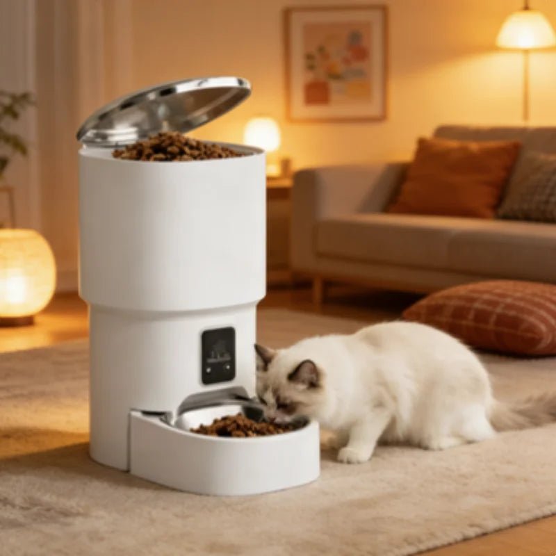 New 4L Button/WIFI Automatic Pet Feeder Smart Intelligent Cat And Dog Food Dispenser for Cats And Dogs - Tech For Pets