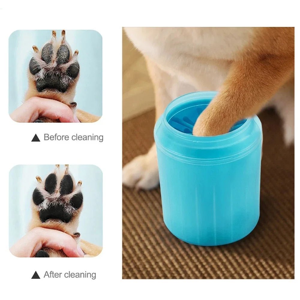 Pet Paw Cleaner Soft Silicone Foot Cleaning Brush Portable Pet Dogs Towel Foot Washer Cleaning Bucket Clean Brush Supplies - Tech For Pets