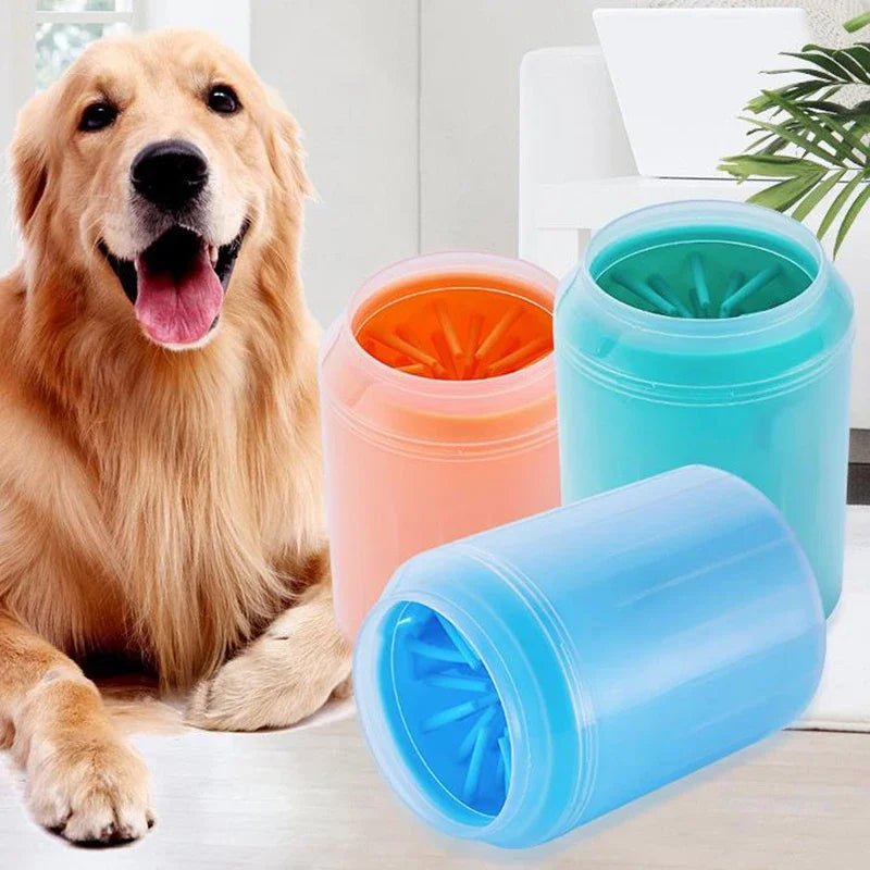 Pet Paw Cleaner Soft Silicone Foot Cleaning Brush Portable Pet Dogs Towel Foot Washer Cleaning Bucket Clean Brush Supplies - Tech For Pets