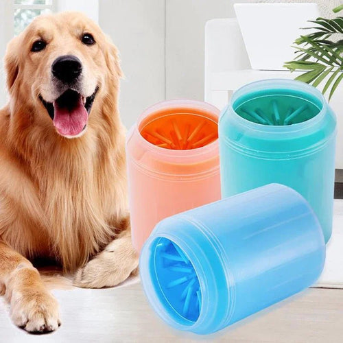 Pet Paw Cleaner Soft Silicone Foot Cleaning Brush Portable Pet Dogs Towel Foot Washer Cleaning Bucket Clean Brush Supplies - Tech For Pets