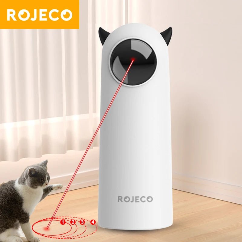 ROJECO Automatic Cat Toys Interactive Smart Teasing Pet LED Laser Indoor Cat Toy Accessories Handheld Electronic Cat Toy For Dog - Tech For Pets