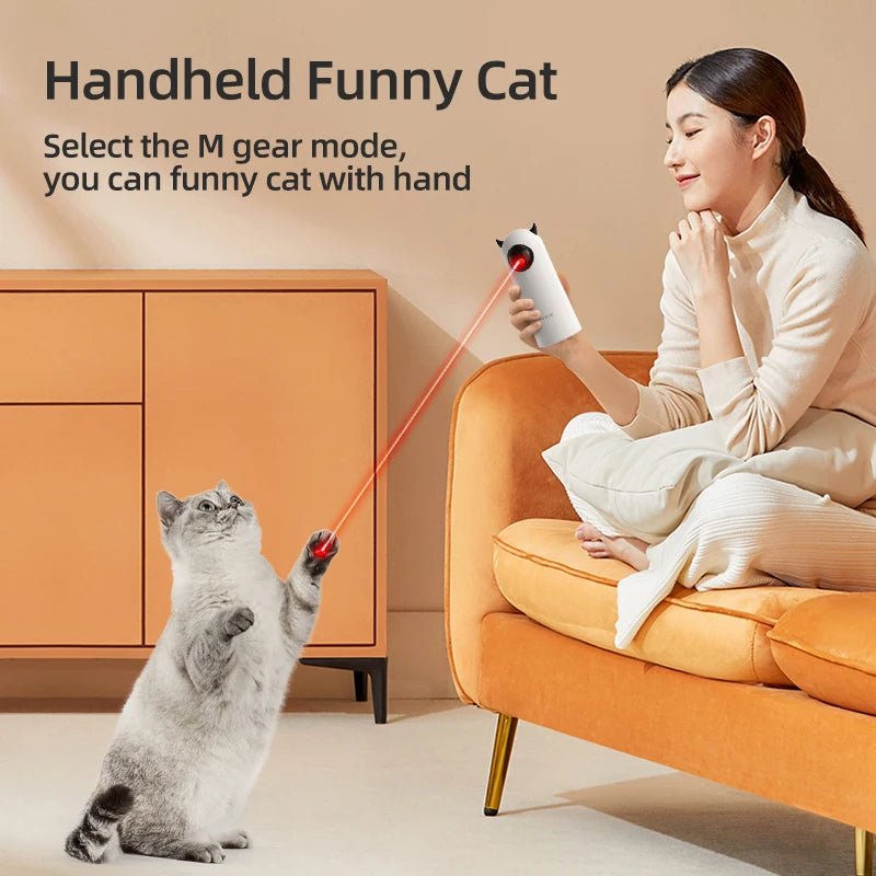 ROJECO Automatic Cat Toys Interactive Smart Teasing Pet LED Laser Indoor Cat Toy Accessories Handheld Electronic Cat Toy For Dog - Tech For Pets
