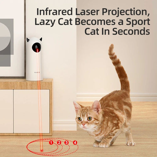 ROJECO Automatic Cat Toys Interactive Smart Teasing Pet LED Laser Indoor Cat Toy Accessories Handheld Electronic Cat Toy For Dog - Tech For Pets