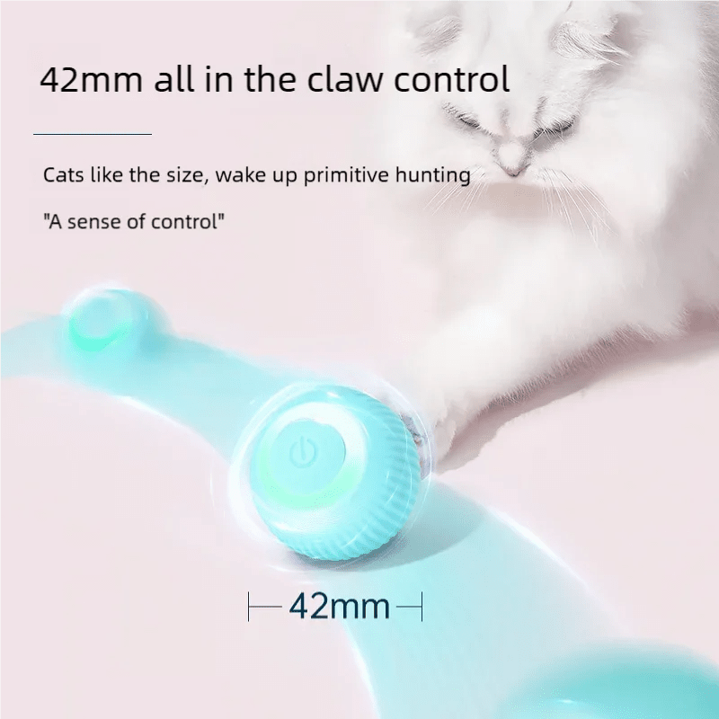 Smart Cat Toys Automatic Rolling Ball Electric Cat Toys Interactive for Cats Training Self - moving Kitten Toys for Indoor Playing - Tech For Pets