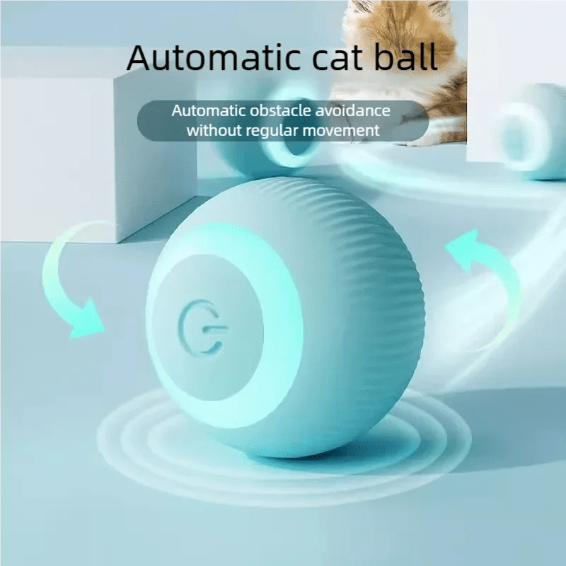 Smart Cat Toys Automatic Rolling Ball Electric Cat Toys Interactive for Cats Training Self - moving Kitten Toys for Indoor Playing - Tech For Pets