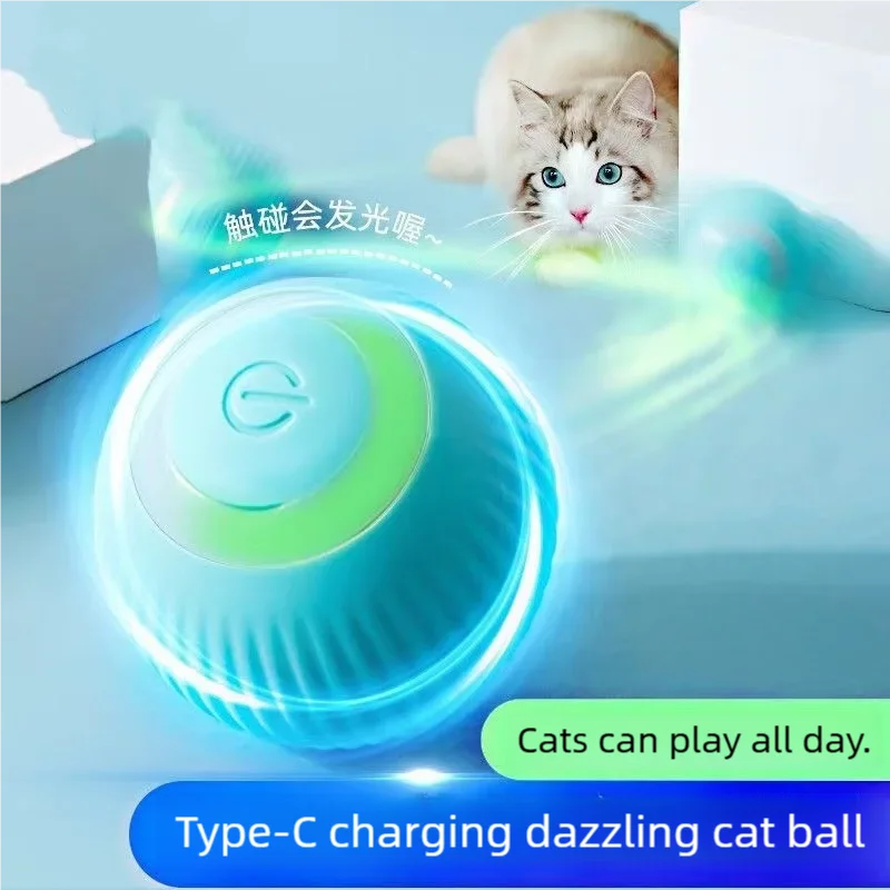 Smart Cat Toys Automatic Rolling Ball Electric Cat Toys Interactive for Cats Training Self - moving Kitten Toys for Indoor Playing - Tech For Pets